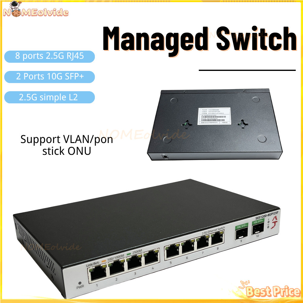 Sfp+ 10G Managed Switch 8 Port - Xikestor SKS1200 Switch Simple L2 Manage