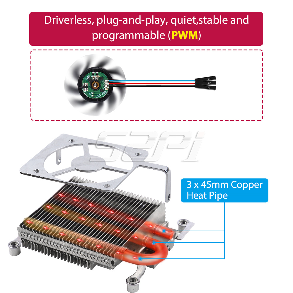 52Pi New Ultra Thin Ice Tower  - Deskpi Super6C ulasan dan harga