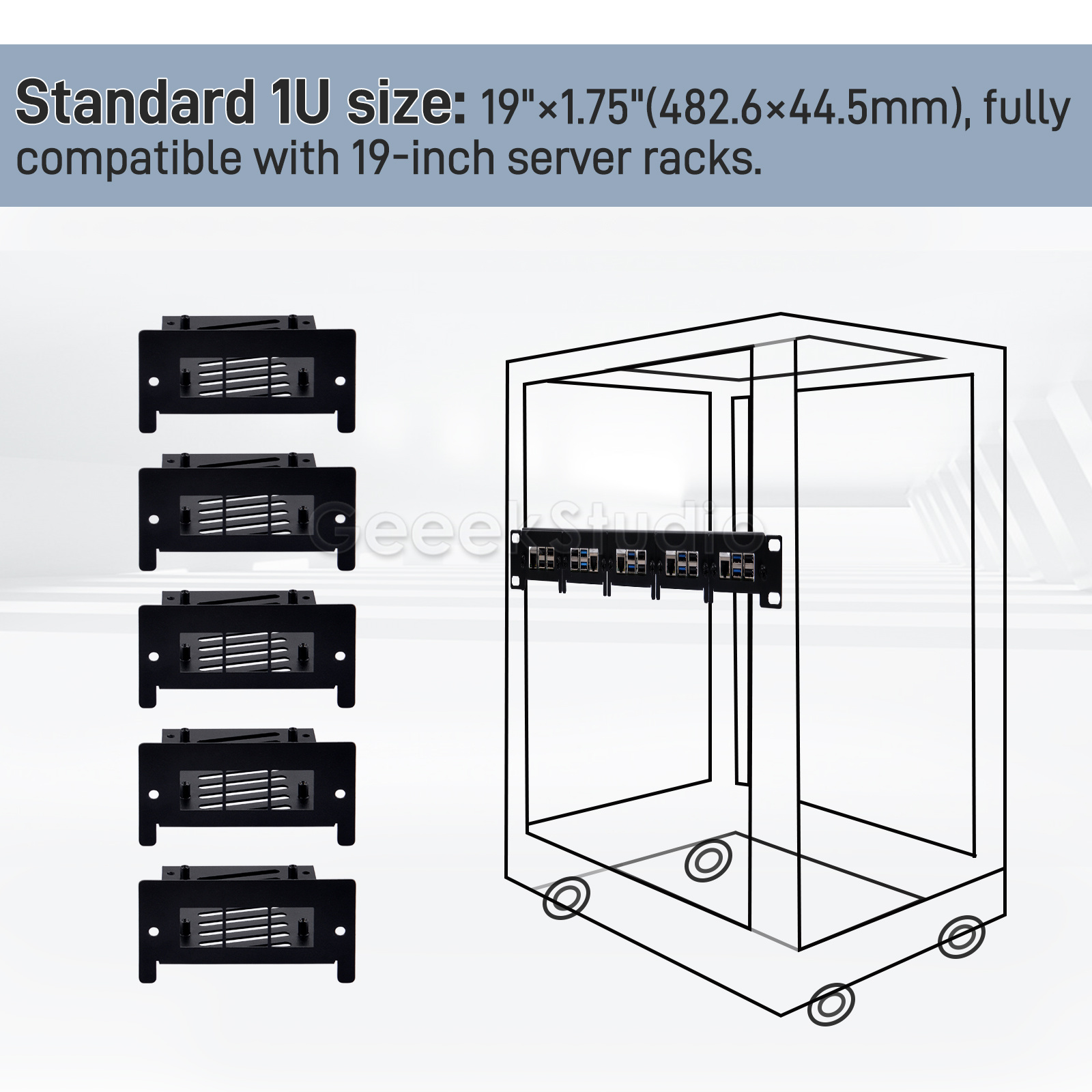 1U Rack Mount for Raspberry Pi - Deskpi Super6C ulasan dan harga