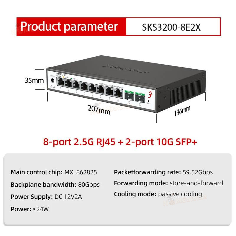 Xikestor SKS1200 Switch Simple - Sfp+ 10G Managed Switch 8 Port ulasan dan harga